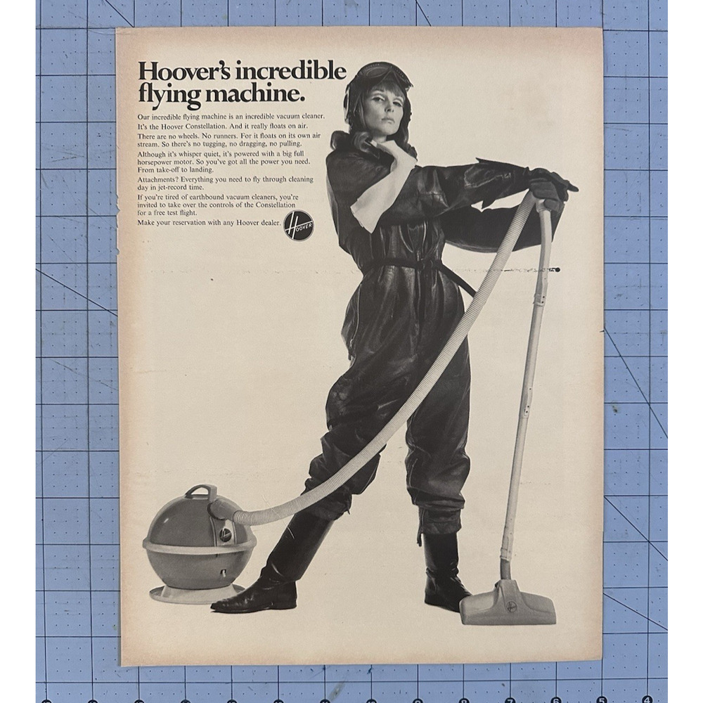 1967 Hoover Incredible Flying Machine Constellation Vacuum Print Ad